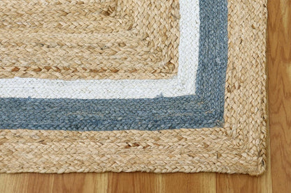 Premium Quality Jute Rug 2x3 Kilim Area Rug Hand Braided Jute Geometric Pattern Beige Hand Woven Boho Flatweave Carpet Indoor Outdoor Rugs for Kitchen Garden Yoga Mat - Colors B