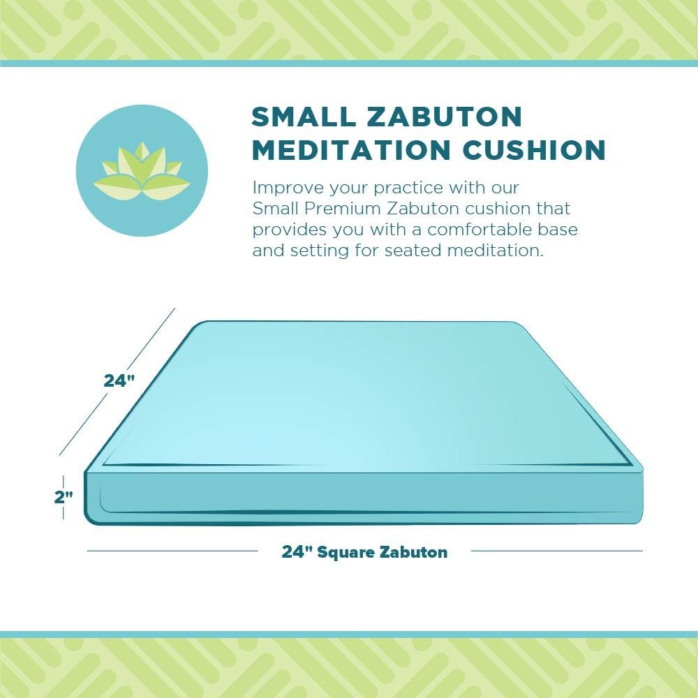 Zabuton Meditation Cushion, Cotton Filled Pillow - Black