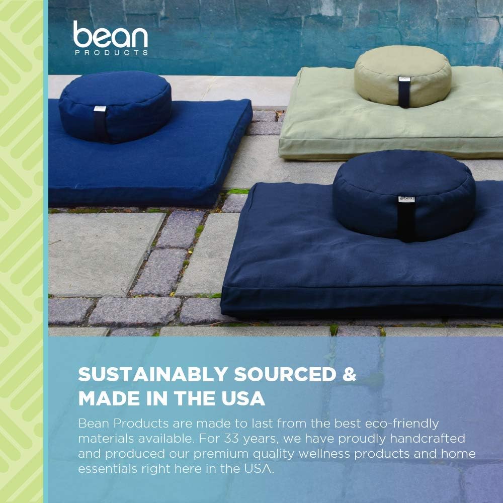 Zabuton Meditation Cushion, Cotton Filled Pillow - Black