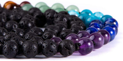 108 Mala Beads Necklace Life Tree 7 Chakra Wrap Bracelet Real Healing Gemstone Yoga Meditation Hand Knotted Mala Prayer Bead Necklace