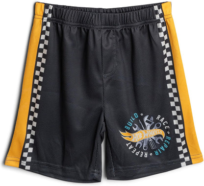 Athletic Mesh Baseball Jersey T-Shirt and Shorts Outfit Set Toddler to Big Kid Sizes (2T - 10-12)