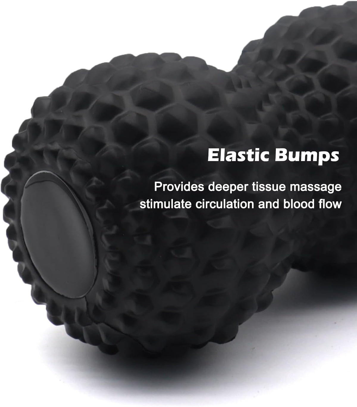 Peanut Massage Ball, Double Lacrosse Massage Roller Ball, Black