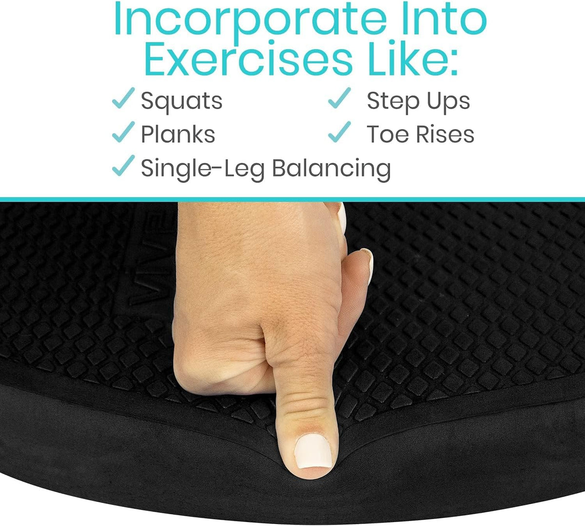 Oval Balance Pad - Wobble Cushion For Physical Therapy And Rehabilitation Equipment - Soft Stability Trainer Foam For Workouts, Yoga, Core Strength And Pilates - Device For Women, Men And Kids