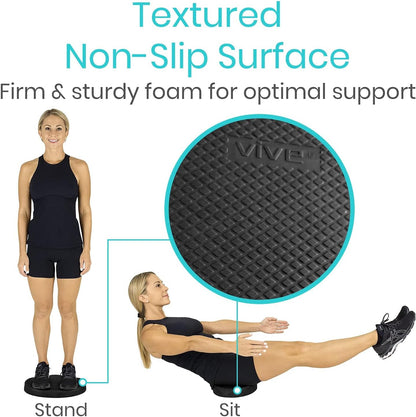 Oval Balance Pad - Wobble Cushion For Physical Therapy And Rehabilitation Equipment - Soft Stability Trainer Foam For Workouts, Yoga, Core Strength And Pilates - Device For Women, Men And Kids