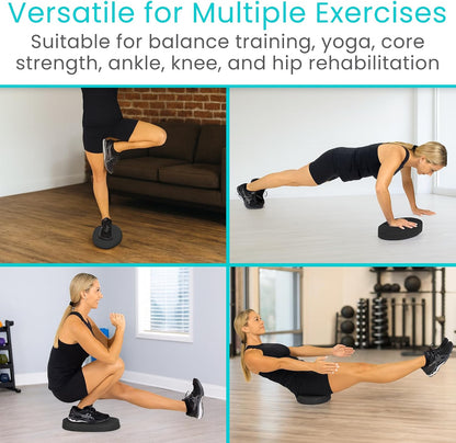 Oval Balance Pad - Wobble Cushion For Physical Therapy And Rehabilitation Equipment - Soft Stability Trainer Foam For Workouts, Yoga, Core Strength And Pilates - Device For Women, Men And Kids