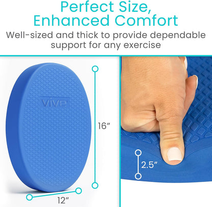Oval Balance Pad - Wobble Cushion For Physical Therapy And Rehabilitation Equipment - Soft Stability Trainer Foam For Workouts, Yoga, Core Strength And Pilates - Device For Women, Men And Kids