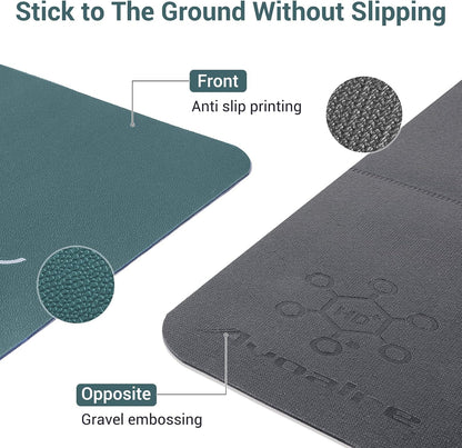 Yoga Mat Foldable - Textured Non Slip Exercise Mat -Travel Lightweight Hot Yoga Mat with Carry Bag for Pilates & Home Workouts (72"L x 32"W x 3mm Thick)