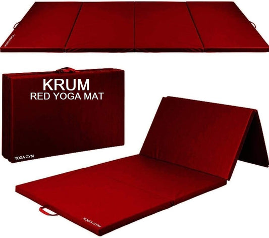 BIP High Destiny Foam Foldable 72 x 24x 22 mm Yoga Gym Mat for Men and Women (Red)