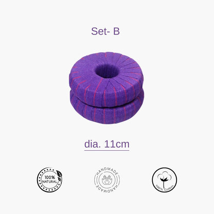 Yoga Chumbal Set Of 10pcs, Pune Chumbals set, Iyengar Yoga, Yoga donuts, Yoga props