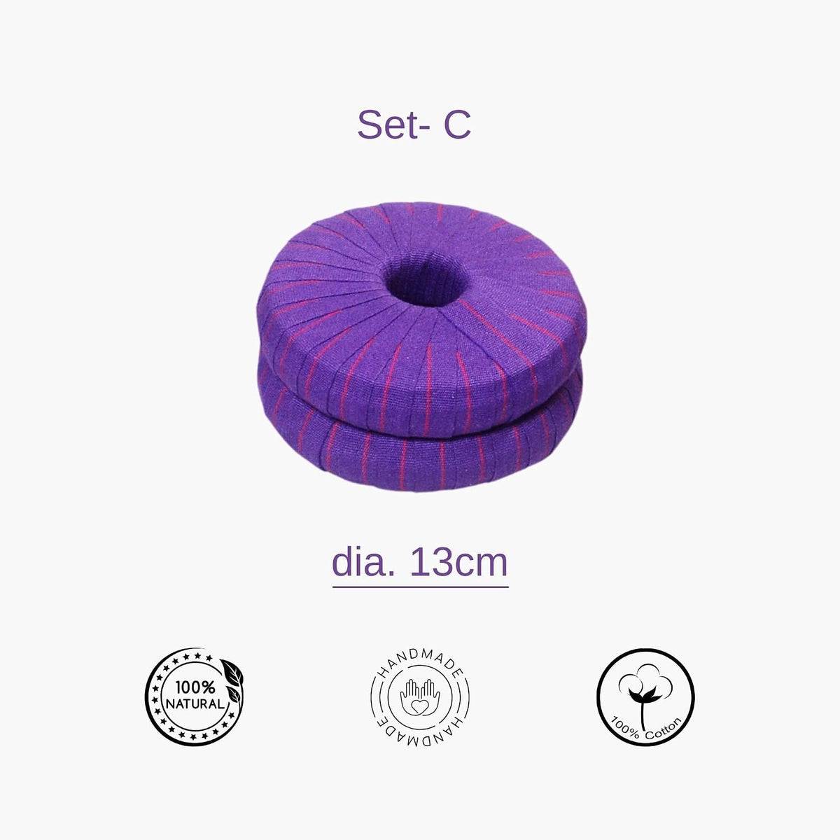 Yoga Chumbal Set Of 10pcs, Pune Chumbals set, Iyengar Yoga, Yoga donuts, Yoga props