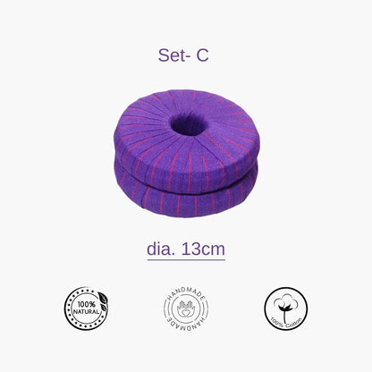 Yoga Chumbal Set Of 10pcs, Pune Chumbals set, Iyengar Yoga, Yoga donuts, Yoga props