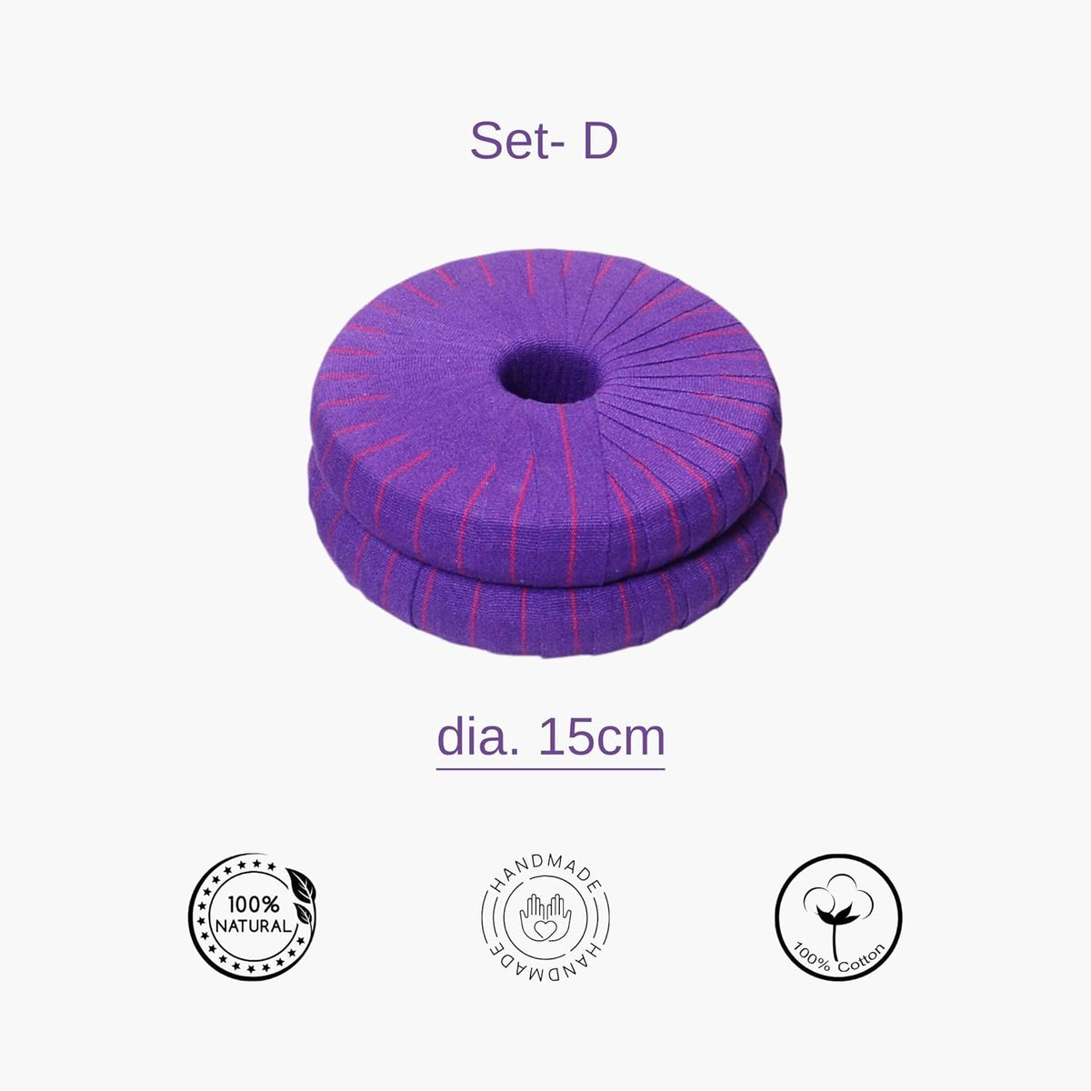Yoga Chumbal Set Of 10pcs, Pune Chumbals set, Iyengar Yoga, Yoga donuts, Yoga props