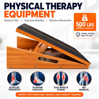 Wooden Slant Board for Calf Stretching, Calf Stretch Board