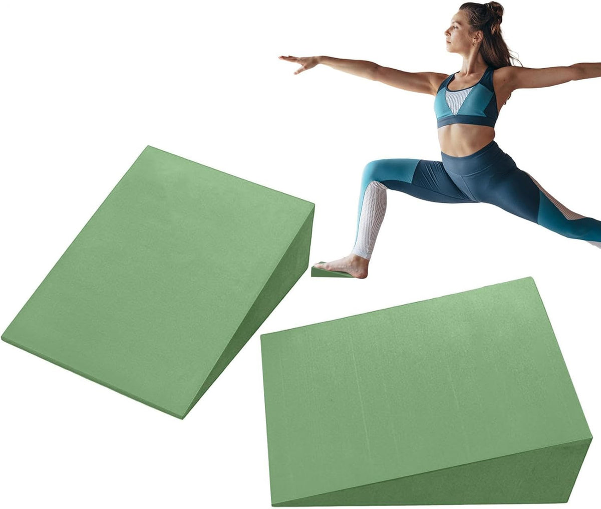 Squat Wedge Block Foam Stretch Slant Board Wedge Yoga Knee Pad Back Support