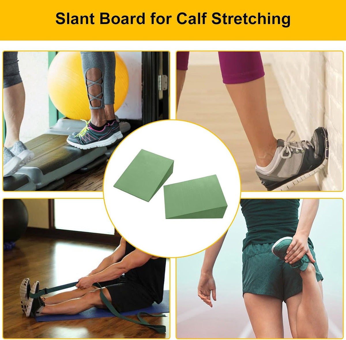 Squat Wedge Block Foam Stretch Slant Board Wedge Yoga Knee Pad Back Support