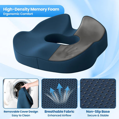 Large Donut Pillow Seat Cushion, Lifting Cushions (Black)