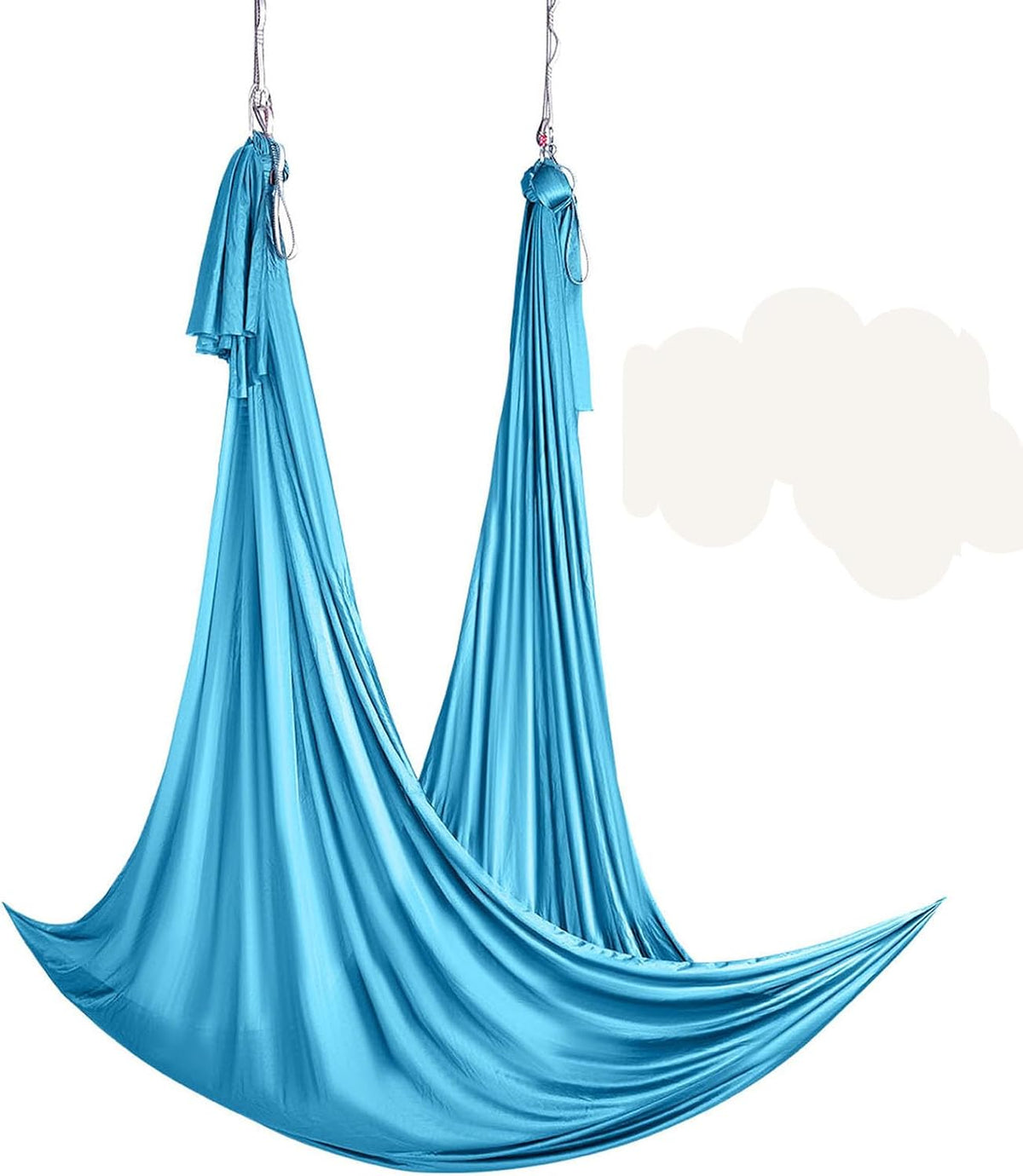 Aerial Silk & Yoga Swing, Aerial Yoga Hammock Kit with 100gsm Nylon Fabric, Full Rigging Hardware & Easy Set-up Guide, Antigravity Flying for All Levels Fitness Bodybuilding