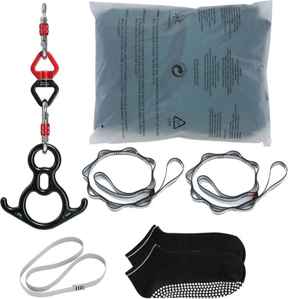 Aerial Silk & Yoga Swing, Aerial Yoga Hammock Kit with 100gsm Nylon Fabric, Full Rigging Hardware & Easy Set-up Guide, Antigravity Flying for All Levels Fitness Bodybuilding