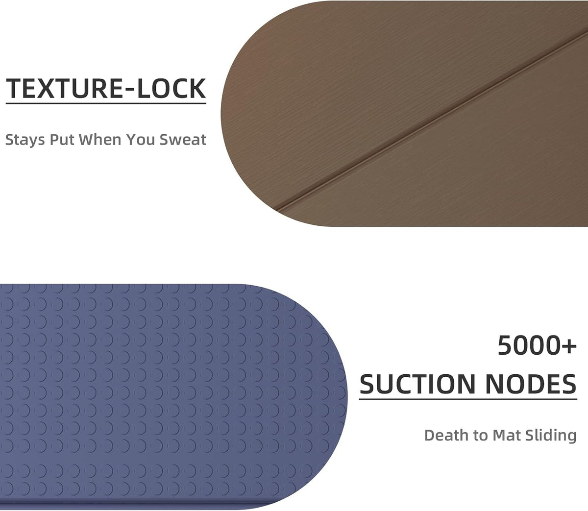 Foldable Yoga Mat, 71"x24"x1/3" Thick(8mm), Non Slip Exercise Mat