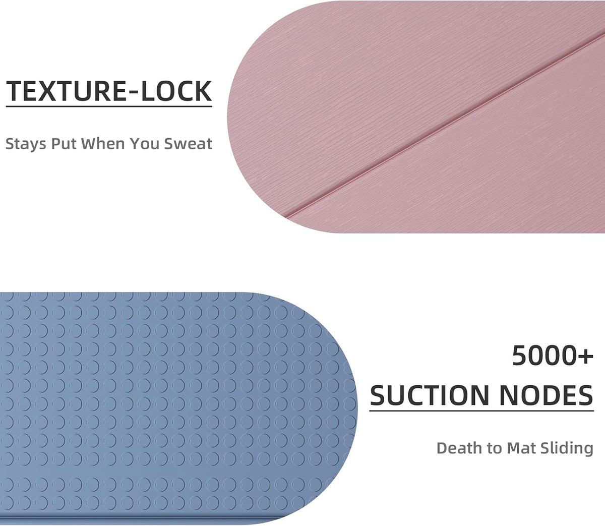 Foldable Yoga Mat, 71"x24"x1/3" Thick(8mm), Non Slip Exercise Mat