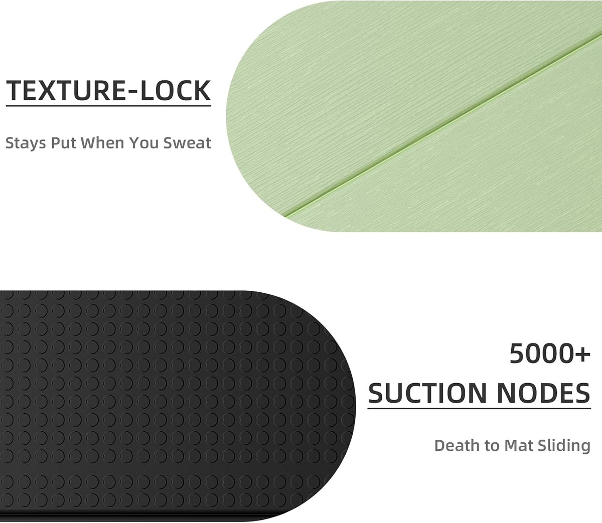 Foldable Yoga Mat, 71"x24"x1/3" Thick(8mm), Non Slip Exercise Mat