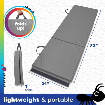 Tumbling Mat for Kids – Gymnastics Mat, Easy to Clean, Sturdy, Foldable Tumbling Mats, Padded, Lightweight, Portable, Gymnastics Equipment for Active Play