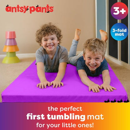 Tumbling Mat for Kids – Gymnastics Mat, Easy to Clean, Sturdy, Foldable Tumbling Mats, Padded, Lightweight, Portable, Gymnastics Equipment for Active Play