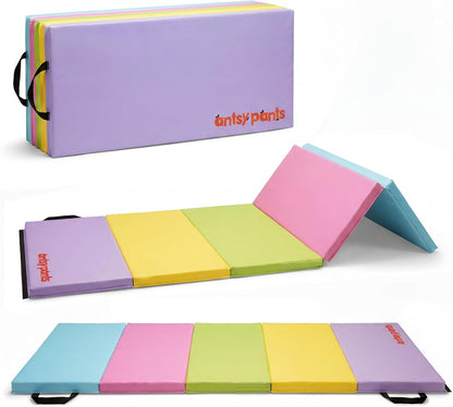 Tumbling Mat for Kids – Gymnastics Mat, Easy to Clean, Sturdy, Foldable Tumbling Mats, Padded, Lightweight, Portable, Gymnastics Equipment for Active Play