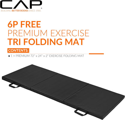 Barbell All Purpose Folding Anti Tear Exercise Training Aerobic Fitness Gym & Gymnastics Balance Mat | Multiple options