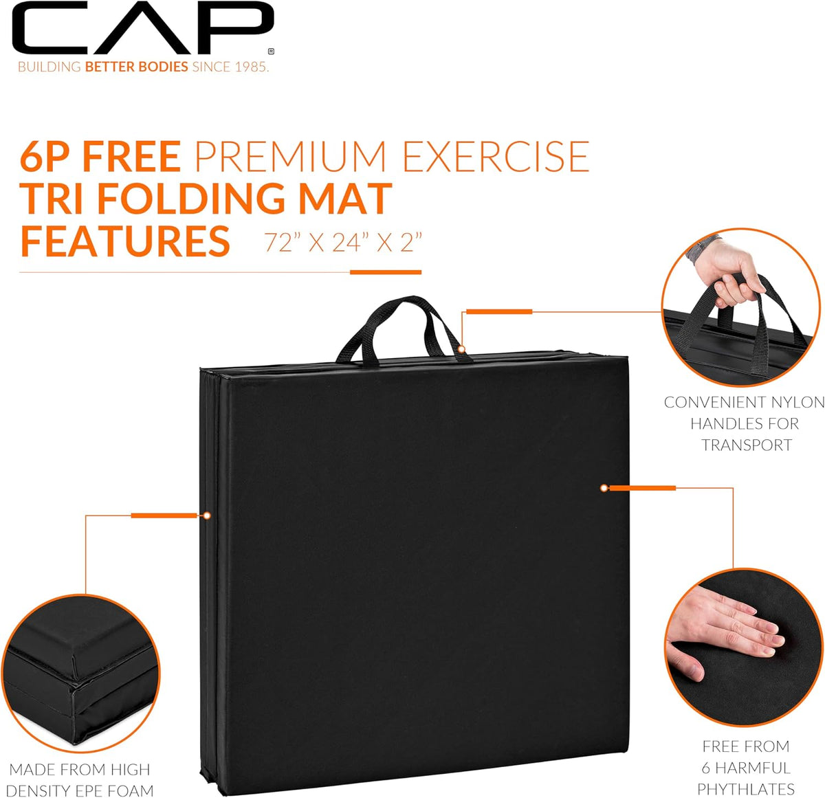 Barbell All Purpose Folding Anti Tear Exercise Training Aerobic Fitness Gym & Gymnastics Balance Mat | Multiple options