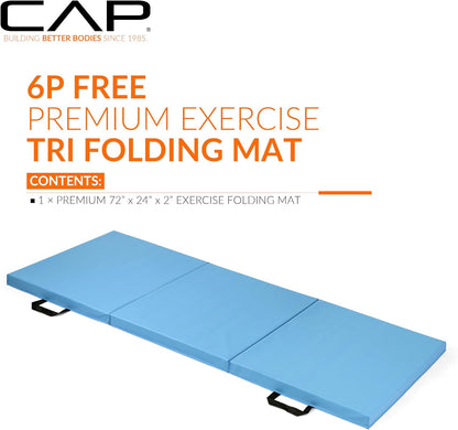 Barbell All Purpose Folding Anti Tear Exercise Training Aerobic Fitness Gym & Gymnastics Balance Mat | Multiple options