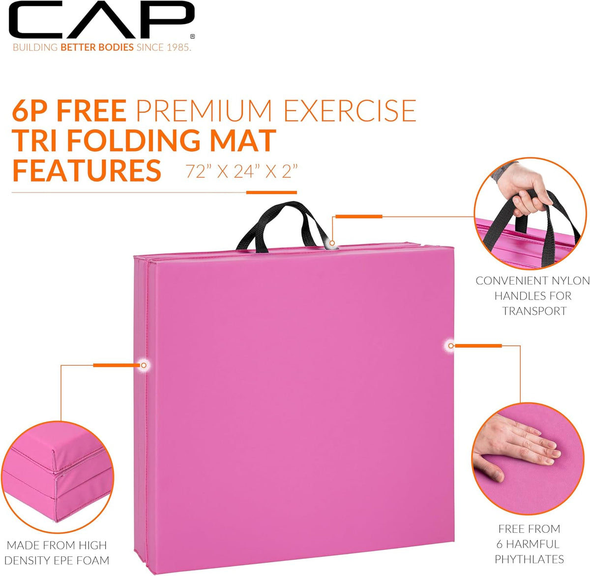 Barbell All Purpose Folding Anti Tear Exercise Training Aerobic Fitness Gym & Gymnastics Balance Mat | Multiple options