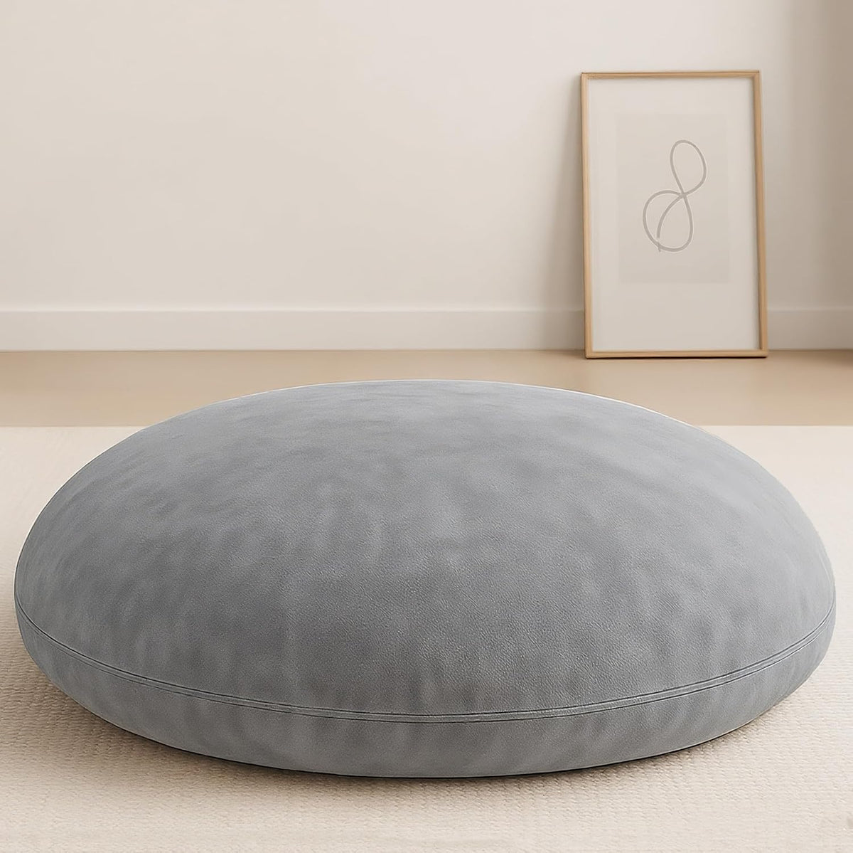 32" Floor Pillow, Large Meditation Cushions for Adults, Grey