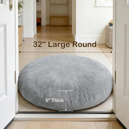 32" Floor Pillow, Large Meditation Cushions for Adults, Grey