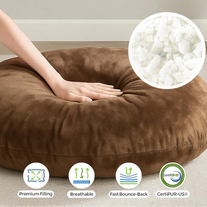 32" Floor Pillow, Large Meditation Cushions for Adults, Grey
