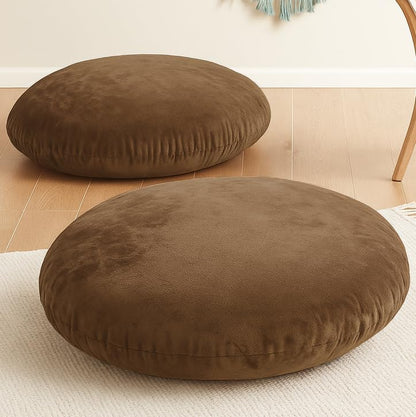 32" Floor Pillow, Large Meditation Cushions for Adults, Grey
