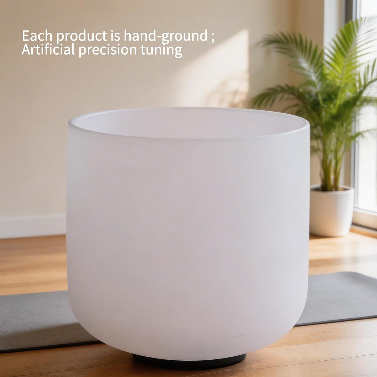 432Hz A 3rd Eye Chakra Frosted Quartz Crystal Singing Bowl 7"