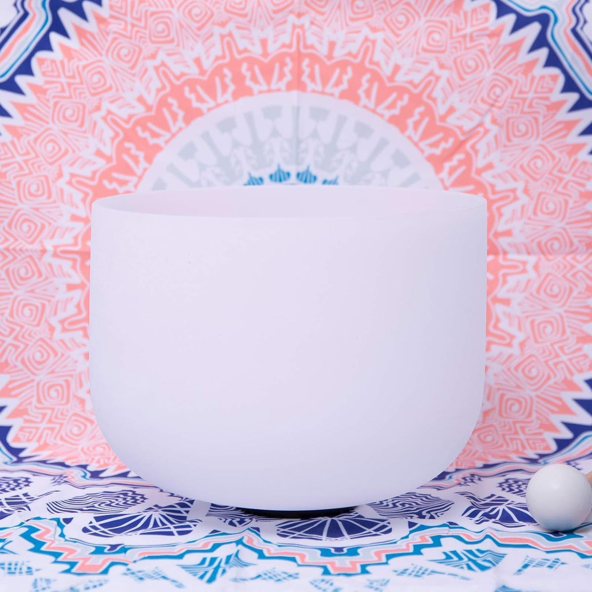 432Hz A 3rd Eye Chakra Frosted Quartz Crystal Singing Bowl 7"