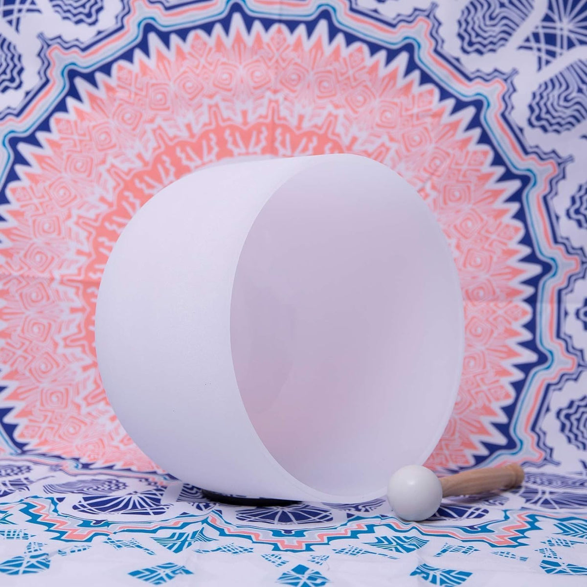 432Hz A 3rd Eye Chakra Frosted Quartz Crystal Singing Bowl 7"
