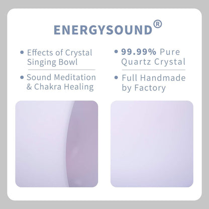 432Hz A 3rd Eye Chakra Frosted Quartz Crystal Singing Bowl 7"