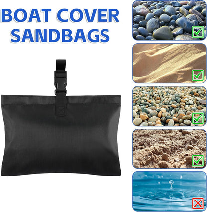 8 Pack Boat Cover Sand Bags Weights, Windproof 1680D Marine Oxford