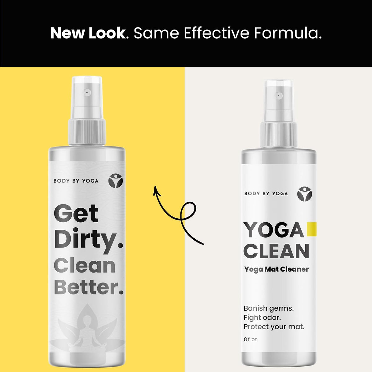 Yoga Mat Cleaner Spray – Spa-Like Scent | Eco-Friendly Formula | Neutralizes Sweat & Odor | Helps Protect Your Mat | 8 oz | Plant-Based, Made in USA