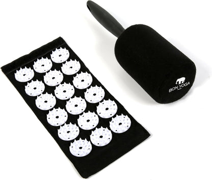 Acupressure Pillow – Original Bon Acupressure Design with 2142 Precision Nails, 15 x 6 x 4", Black