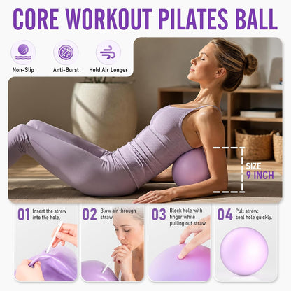 Pilates Ring Fitness Circle for Women, Pilates Equipment – 14.5" Home Magic Exercise Workout, Better me Pilates Essentials Starter Set for Beginners Toning Inner Thighs, Arms and Core