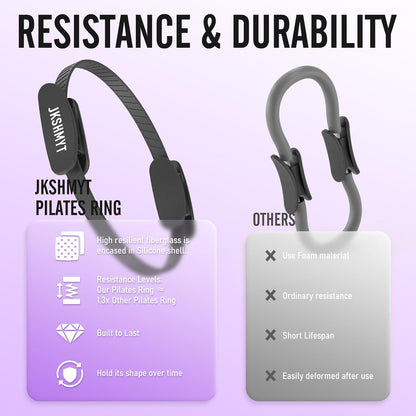 Pilates Ring Fitness Circle for Women, Pilates Equipment – 14.5" Home Magic Exercise Workout, Better me Pilates Essentials Starter Set for Beginners Toning Inner Thighs, Arms and Core