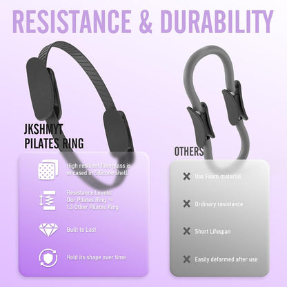 Pilates Ring Fitness Circle for Women, Pilates Equipment – 14.5" Home Magic Exercise Workout, Better me Pilates Essentials Starter Set for Beginners Toning Inner Thighs, Arms and Core