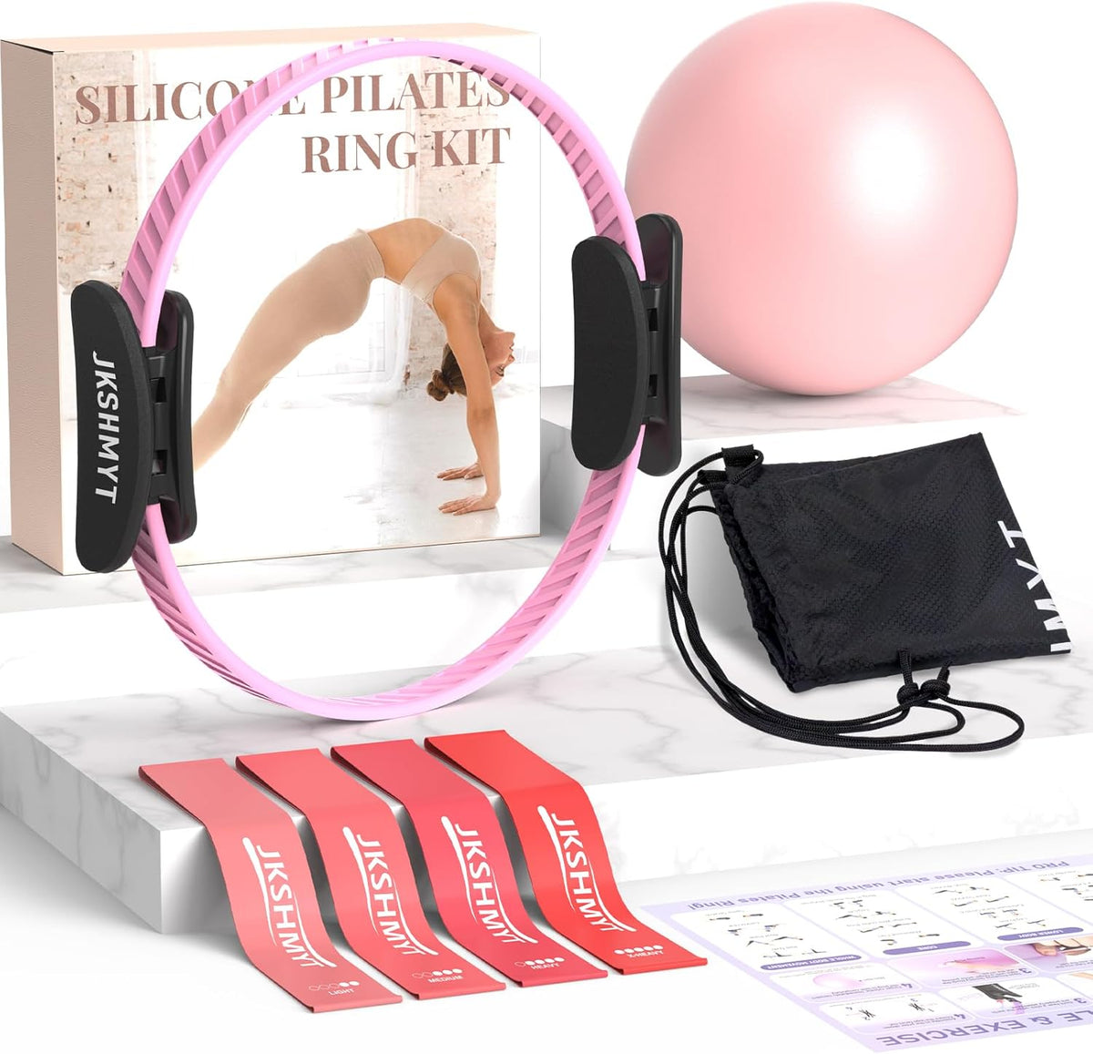 Pilates Ring Fitness Circle for Women, Pilates Equipment – 14.5" Home Magic Exercise Workout, Better me Pilates Essentials Starter Set for Beginners Toning Inner Thighs, Arms and Core