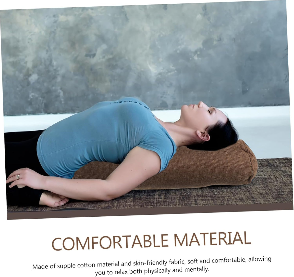 Yoga Bolster Restorative Pillow Lumbar Support for Yoga Meditation Pillow for Women