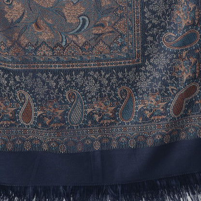 Women's Pashmina Wool Blend Indian Handicraft Woven Shawls, Scarf, Wraps [Large Size: 40" X 80"]