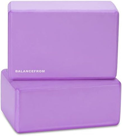 Fitvids Set of 2 High Density Premium - EVA Yoga Blocks, 9"x6"x4" Each